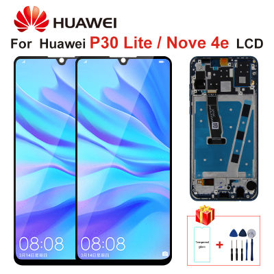 จอแอลซีดีพร้อมกรอบสำหรับ Huawei P30 Lite จอ Lcd หน้าจอดิจิตอลประกอบหน้าจอ Huawei P30 Lite โนวา4e Mar-lx1 Lx2