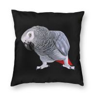 African Grey Parrot Bird Cushion Cover 40x40 Home Decor 3D Printing Psittacine Throw Pillow Case for Sofa Two Side