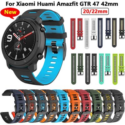 （A Decent035）20 22มิลลิเมตรสมาร์ทสายนาฬิกาข้อมือสำหรับ Xiaomi Huami Amazfit GTR 47 42มิลลิเมตร3 GTR3 Pro สายรัดข้อมือ Amazfit GTS 2มินิ2 2e Bip สร้อยข้อมือซิลิโคน