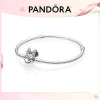 สร้อยข้อมือ แพนดอร่า คอลเลกชันดิสนีย์ เงินแท้ 925 เงามินนี่เม้าส์ Pandoraˉ 925 Sterling Silver DisneyˉCollection ShinyˉMinnie Mouse Portrait Bracelet 597770CZ Cute Versatile