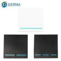 GERMA 1/2/3 Gang RF 433Mhz Smart home Push Wireless Switch Light Remote Control Wall Button Ceiling Lamp On Off ASK Ev1257 Power Points  Switches Save