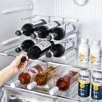 Stackable Wine Rack Refrigerator Organizer Universal Bottle Holder Water Bottle Organizer Champagne Storage Box Holder Display