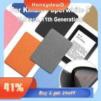 HONEYDEWD พัก/ตื่นอัตโนมัติ 6.8นิ้ว e-reader Folio COVER Funda funda ทีพียู เกราะป้องกันรุ่น11TH มืออาชีพอย่างมืออาชีพ นุ่มนุ่มๆ เคสอัจฉริยะแบบสมาร์ท สำหรับ Kindle Paperwhite 5 2021