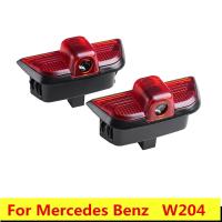 ไฟต้อนรับติดประตูรถ Mercedes Benz C260 C300 C200 W204อุปกรณ์ตกแต่งโคมไฟเครื่องฉายเงาเลเซอร์3D LED คลาส Hiasan Mobil