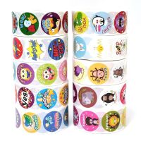 【CW】✐  500 Pcs/Roll English Cartoon Stickers Teacher Reward Students Self-adhesive Stationery