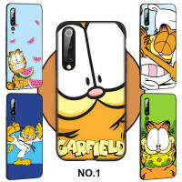 Casing หรับ OPPO A91 F15 A81 A92 A72 A52 A93 A94 Reno 2 2Z 2F 3 4 5 5K 6 4Z 6Z Lite Pro Plus A92S ni37 Cartoon Garfield cat Pattern Phone เคสโทรศัพท์