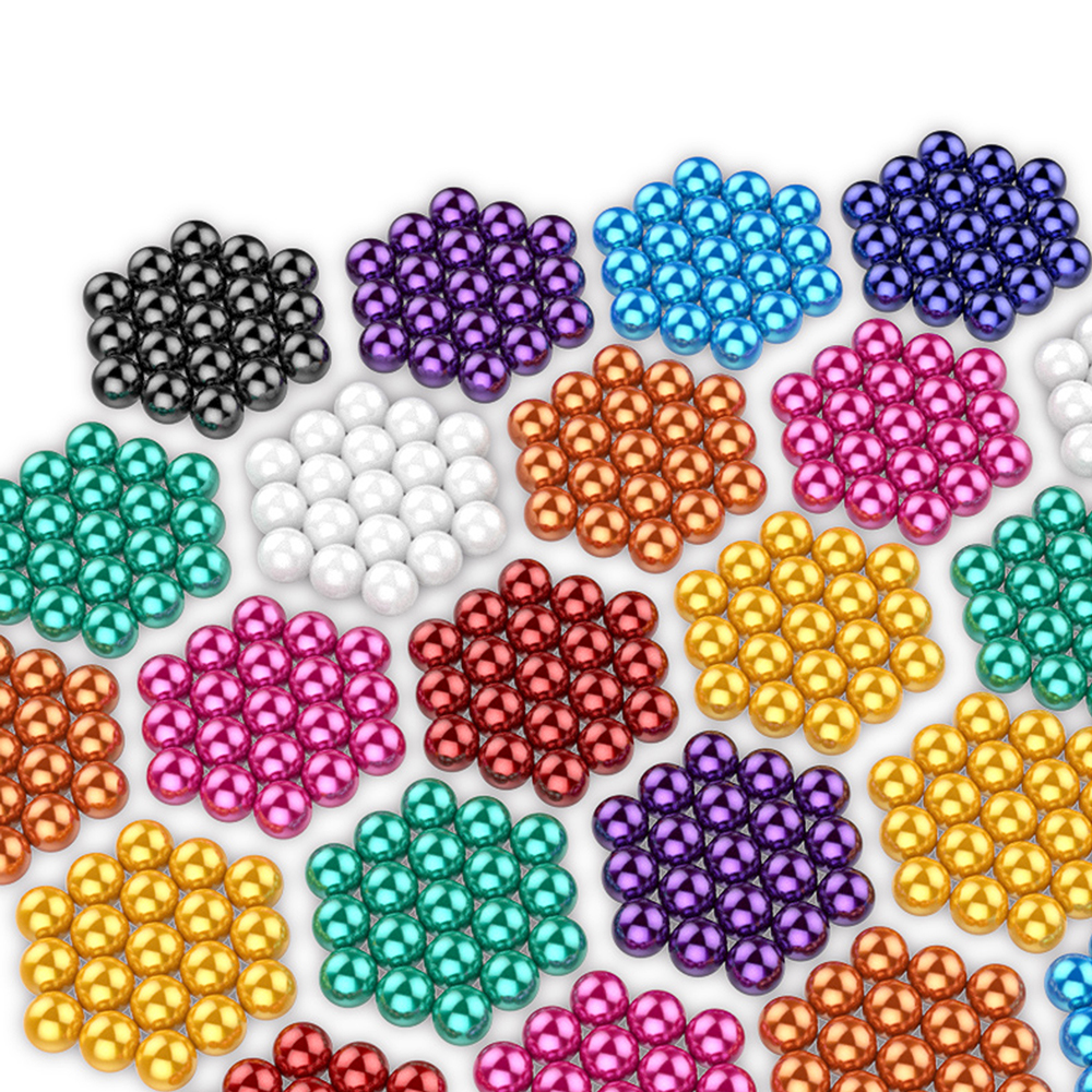 5MM 216PCS Magenic BlocksBalls 17 Colors Available Building Blocks Creation&Entertainment Education Decompression Spheres Cube Beads Assembly Leisure toys