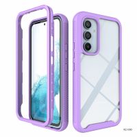 Two in one for Samsung Galaxy A 13 14 24 34 54 04S 04E 03 (164) A13 SM-A135F 4G 5G Etui Solid color Silicone Phone cases Fundas