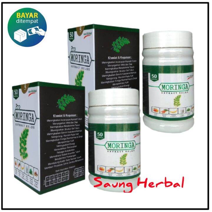 Paket Botol Kapsul Ekstrak Daun Kelor Pro Moringa Ash Shihhah Kapsul Lazada Indonesia