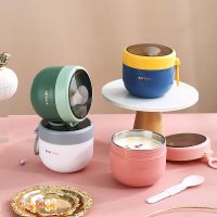 ✶ Mini Thermal Lunch Box Food Container with Spoon Stainless Steel Vaccum Cup Soup Cup Insulated Lunch Box taza desayuno portatil