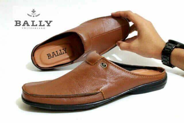 Sepatu Sandal Selop Casual Pria Kulit Bally Sandal Sepatu Slide Flat ...