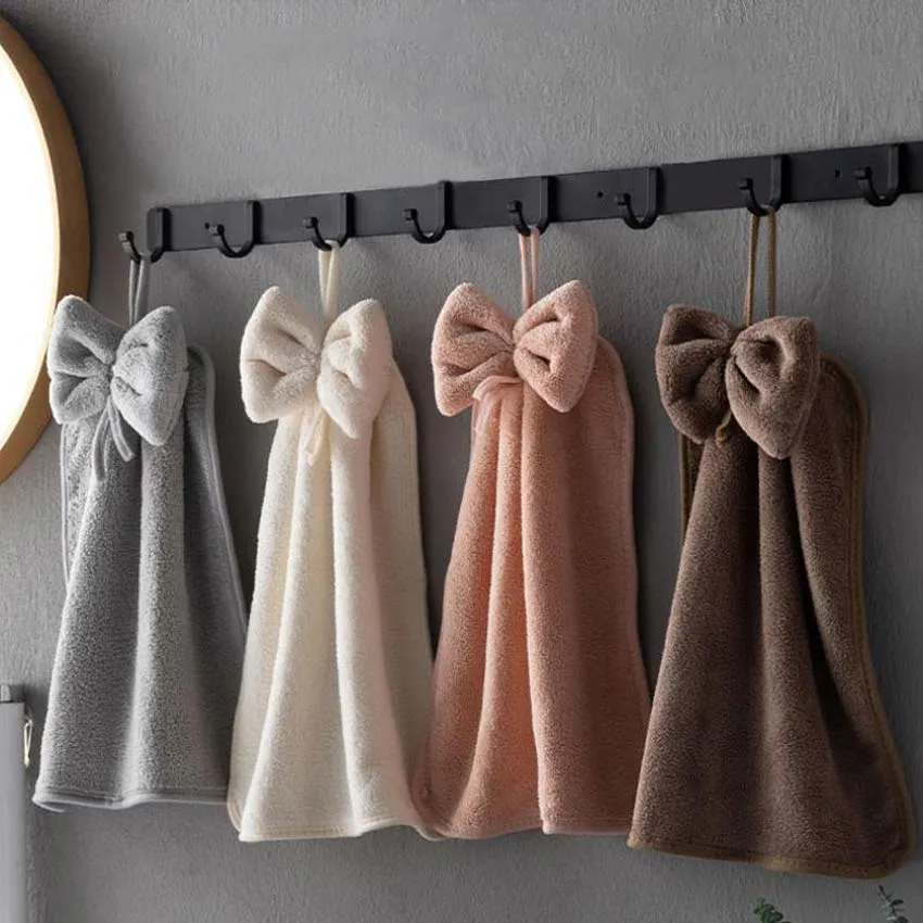 Cute Hand Towels, Bathroom Towels With Hanging Loop,hand Towel Animals,  Microfiber Coral Fleece Absorbent Hand Towel For Kitchen Bathroom Bedroom -  Temu