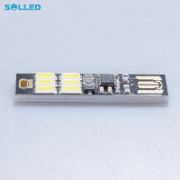 SOLLED USB Power 6ลูกปัดไฟกลางคืนควบคุมแบบสัมผัสหรี่แสงได้แสงสีขาวสีเหลืองโคมไฟขนาดเล็ก