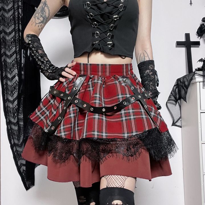 gothic-harajuku-girls-plaid-pleated-skirt-y2k-lolita-cake-mini-skirts-punk-sweet-lace-kawaii-clothing-cosplay-costume