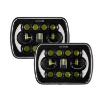 ไฟหน้า2ชิ้น7X 6นิ้วไฟหน้ารถมอเตอร์ไซค์แบบ Led สูง/ต่ำ,ไฟฟน้า LED สำหรับ H6054สี่เหลี่ยมรถจี๊ปฟอร์ดสะวันนาซาฟารีชานเมืองโตโยต้า5x7นิ้วไฟสี่เหลี่ยมไฟหน้า