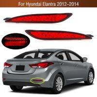 1คู่สำหรับ Hyundai Elantra 2012 2013 2014กันชนหลังไฟท้ายไฟเบรกโคมไฟสะท้อนแสงสัญญาณอุ่นด้วยหลอดไฟ