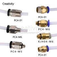 Pneumatic Connectors PC4-01 PC4-M6 Bowden Extruder J-head Hotend for PTFE Tube Quick Coupler j-head Fittings 3D Printer Parts