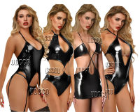 HOT PVC Glisten Metallic Faux หนังชุดชั้นใน Garter เครื่องแต่งกายชุดชั้นใน Babydoll เซ็กซี่สำหรับ Sex Pole Dance Pole เต้นรำไนท์คลับ