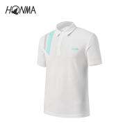 HONMA S New Sports กางเกงเล่นกอล์ฟ Short-Sleeved เสื้อโปโล,เสื้อยืดเทรนด์สีตัดกันปกเสื้อกีฬาสดชื่น Desenntejoyaj.