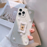 Apple iPhone 14/13/12/11/X/x/xr เคสโทรศัพท์มือถือหมีรักสามมิติ11 Pro Max ซิลิโคนเคสโทรศัพท์มือถือ14 Plus ที่เรียบง่ายผู้หญิงเคสโทรศัพท์มือถือ13 Mini ล้อมรอบด้วยเคสนิ่มโปร่งใสที่ทนต่อการตกหล่น