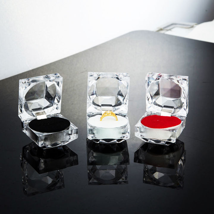 cube-corners-earnail-stand-dustproof-jewelry-box-transparent-crystal-box-acrylic-transparent-crystal-box-ring-box