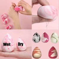 【CW】❀♘  1PCS Makeup Sponge Puff Soft Gradient Marble Air Cushion Foundation