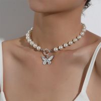 【Preflow ornament】 GothicNecklace Choker Women Antique SilverImitationNecklace Aesthetic Grunge Pendant Chain Jewelry