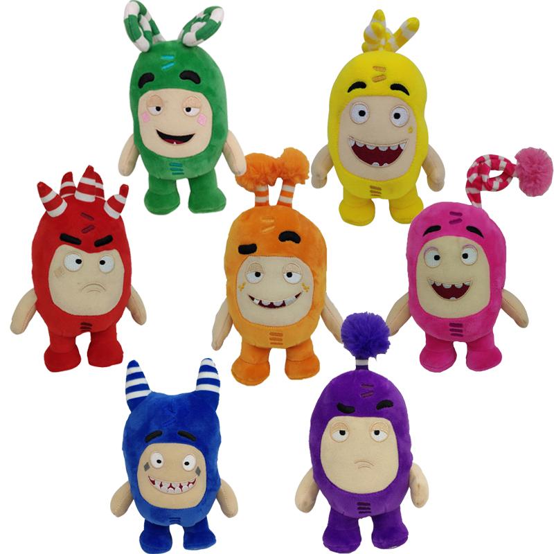 7pcs/lot 15-18cm Oddbods Plus Toys Doll Oddbods Newt Double Pogo Zee Jeff Fuse Slick Plus Soft Stuffed Toys for Children Kids Gift