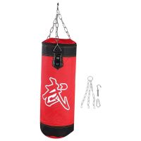 60cm without gloves 60/80/100Cm Boxing Sandbag Fitness Hanging Boxing Punching Bag Fight Karate Taekwondo Exercises Training Sanda Bag With Gloves