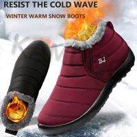 CODYing Yuan Womens Mens Snow Boots Winter Shoes Slip On Ankle Booties Anti-Slip Water Resistant Fully Fur Lined Outdoor Sneakers