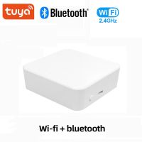 Tuya ฮับอุปกรณ์เชื่อมต่ออัจฉริยะ Wifi + บลูทูธหลายโหมดไร้สายสมาร์ทโฮมสะพานหรือชีวิตอัจฉริยะแอปรีโมทคอนโทรล Alexa Google Home