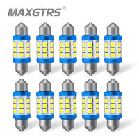 MAXGTRS 10x 12V 24V Festoon C5W C10W 3030 Chip Bulb Canbus 31mm/36mm/39mm/41mm Car LED Lamp Interior Dome Reading License Plate Lights 6000K