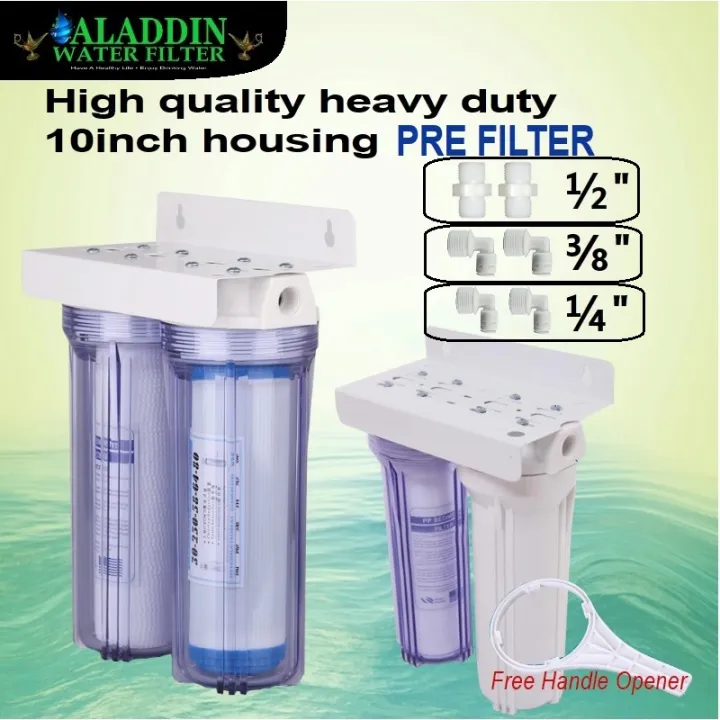 Water Purifier 10 heavy duty Housing Double Stage with Filter /PP UDF