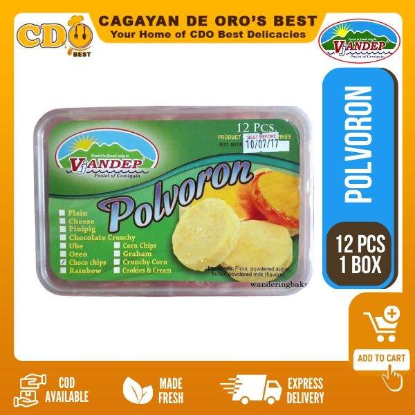 CDO Vjandep Polvoron 12pcs in 1 Box Snacks Sweets Candies Bread