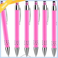 PDWATCHES ปากกาเติมหมึกปากกาเจลโลหะสีชมพูดำ6ชิ้นของขวัญปากกาสำนักงาน