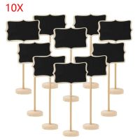 【YD】 10Pcs Blackboard Chalkboard Wood Message Notice Board Table Wedding Write Information