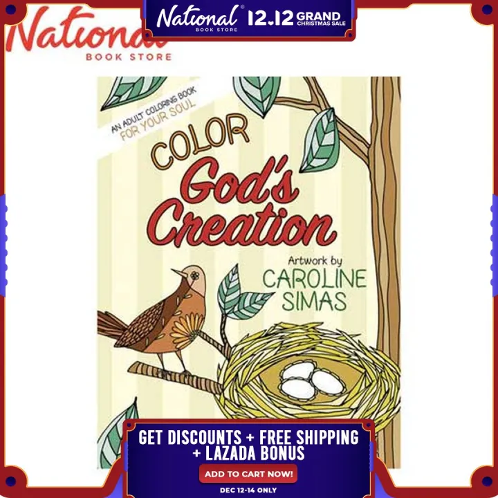 Color God'S Creation Adult Coloring Book By Caroline Simas Trade