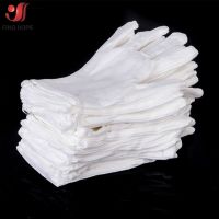 6 Pairs New Full Finger Men Women Etiquette Disposable White Cotton Gloves Waiters/Drivers/Jewelry/Workers Mittens Sweat Glove