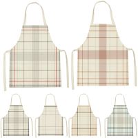 Lattice Style Apron Household Cleaning Pinafore Canvas Apron Stripe Pattern Aprons Ladies Gadgets For Women Home Custom Room Bib