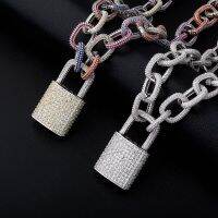 [COD] trendy creative zircon chain O-shaped Cuban punk style hip-hop fashion necklace for men and women