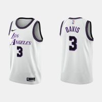 ยอดนิยม เสื้อกีฬาบาสเก็ตบอลแขนสั้น ลายทีม NBA Los Angeles Lakers 3 Anthony Davis 2022-23 ชุดเหย้า สีขาว สําหรับผู้ชาย