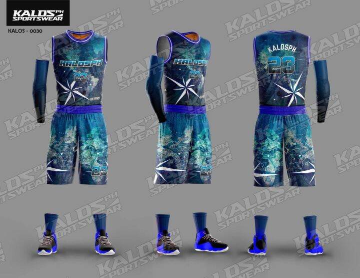 039 SEAFARER MARINE SEAMAN DESIGN BASKETBALL JERSEY SET SANDO AND SHORT