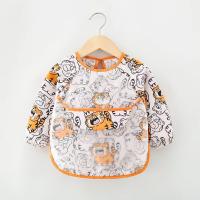 【CW】 Baby Bandana Bibs Colorful Cartoon Infant Eating Children Sleeve Apron Feeding Bib