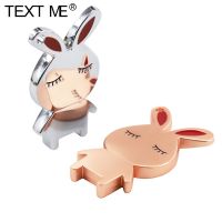 TEXT ME Cute Mini Rabbit Metal USB Flash Drive 64GB 32GB 16GB 8GB 4GB Metal Pen Drive Pendrive 64 32 16 8 4GB USB Flash Drive