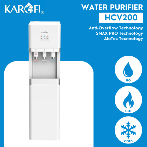 Karofi HCV200 RO Integrated Hot and Cold Water Dispenser Reverse Osmosis (RO) Water Purifier