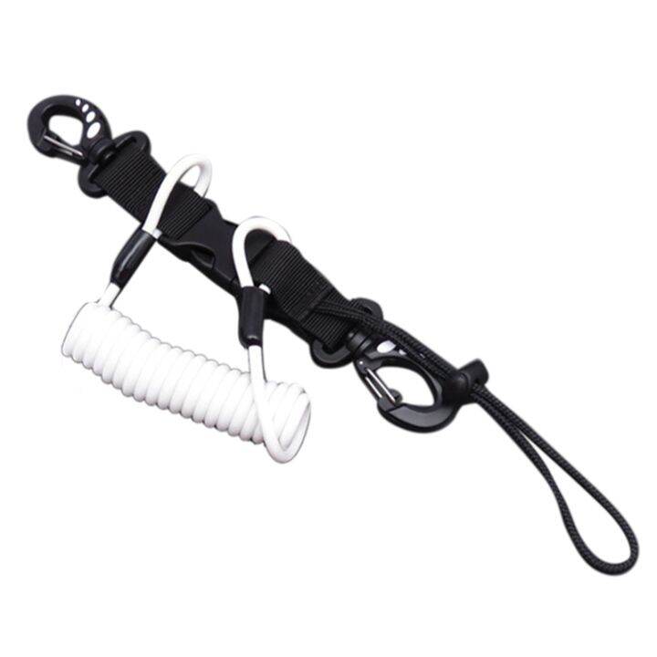 Scuba Diving Lanyard Coil Springs Camera Lanyard Spiral with Ring Dive for Dive Lights