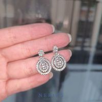 Neriza Jewelry/ ต่างหูระย้าออกงานเพชรสังเคราะห์ ประกายเทียบเท่าเพชรแท้ NE038