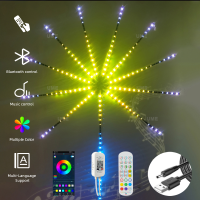 ดอกไม้ไฟ LED Light Strips Festoon งานแต่งงานวันวาเลนไทน์ตกแต่ง Bluetooth Music Controller RGB โคมไฟตกแต่งห้อง Light Strips...