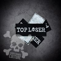 ตัวรีดติดเสื้อ ตัวรีดลายปัก อาร์มปัก Top Loser Patch - 10cm(L)x4cm(W)