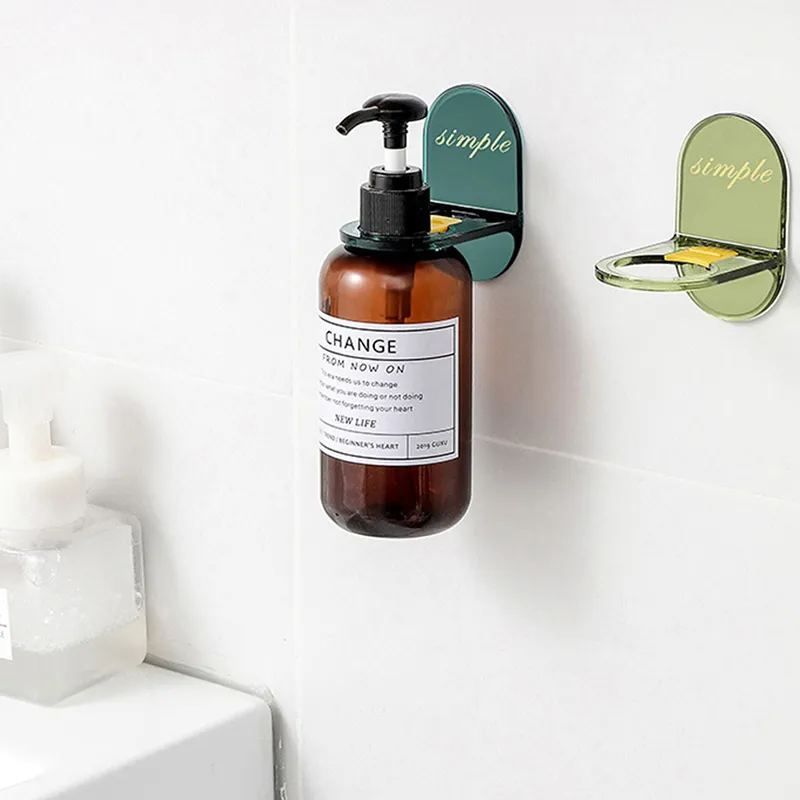 Multifunctional Round Hooks Wall Rack Shower Gel Bottle Holder